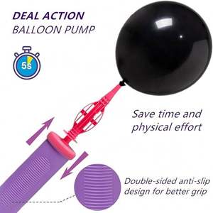 Pompe à <span class=keywords><strong>ballon</strong></span> manuelle à double <span class=keywords><strong>action</strong></span> bidirectionnelle pour ballons <span class=keywords><strong>de</strong></span> Noël, gonfleur à air manuel, article unique, pompe à ballons - Product Image 3