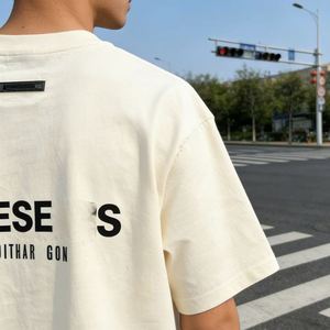 T-shirt Fear tendance, coupe oversize, texture douce et respirante pour jeunes hommes urbains - Product Image 5