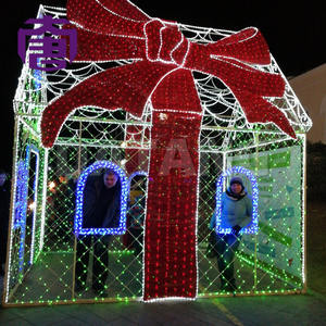 Lámpara de Decoración Navideña para Exteriores, Diseño de Casa 3D Grande, Luces LED de Fantasía, Color Personalizable, Moderna, Resistente a la Lluvia IP65, Fácil Instalación - Product Image 4