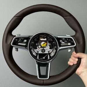 Volant en cuir noir pour Porsche Panamera Cayenne Macan 718 Boxster Cayman 996 <span class=keywords><strong>911</strong></span> 981 958 991 - Product Image 6
