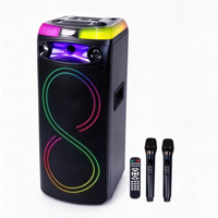 Haut-parleur portable Bluetooth haute puissance avec microphone et lumières LED effet flamme