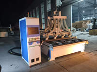 Routeur CNC à double poste de travail multi-broches 2260 pour le bois, machine automatique de gravure, de sculpture et de fraisage pour meubles en panneaux