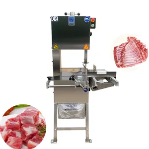 Máquina de sierra de banda para carne, de acero inoxidable, para cortar huesos y carne, con hoja duradera