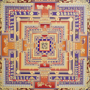 Arte Geometrica Mandala Forma Rotonda Dipinto in Ottone Design Etnico Originale per Decorazione Pareti Soggiorno e Ingresso - Product Image 4