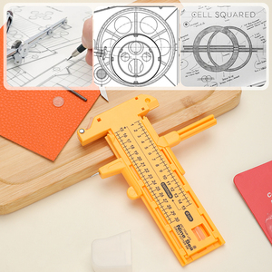 סרגל חיתוך מעגלי מתכוונן של RTS, קוטר 1 ס\\\"מ-30 ס\\\"מ, כלי לעבודות עור לחיתוך נייר ועור - Product Image 4