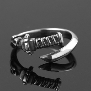 Nouvel Arrivage Ensemble de bijoux bracelet et bagues en acier inoxydable en forme d'épée, design ouvert, pour mariage/fiançailles, cadeaux vintage, classique, direct usine - Product Image 2