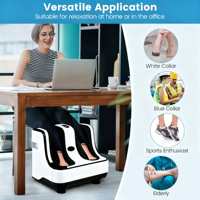 Máquina de Masaje de Piernas y Pies con Control Remoto, Compresión de Aire, Vibración, Dos Motores, Circulación Sanguínea Electrónica, Shiatsu y Calor