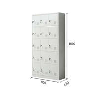Casier métallique à 15 portes, armoire de rangement en acier multi-compartiments, casier personnalisable pour salle de sport, école, vestiaire