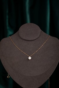 จี้เพชรทรงกลมเจียระไนแบบบริลเลียนท์ 1.05 กะรัต ทำจากทองคำแท้สีโรสโกลด์ 14K ดีไซน์หรูหรา |   เพชรทรงกลมเจียระไนแบบบริลเลียนท์ที่สร้างขึ้นในห้องปฏิบัติการ - Product Image 2
