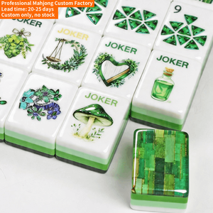 Juego <span class=keywords><strong>de</strong></span> Mahjong Americano <span class=keywords><strong>de</strong></span> Lujo Personalizado 1.4 160 Fichas <span class=keywords><strong>de</strong></span> Mahjong <span class=keywords><strong>de</strong></span> Acrílico Verde Esmeralda Grabadas con Diseño del <span class=keywords><strong>Mago</strong></span> <span class=keywords><strong>de</strong></span> <span class=keywords><strong>Oz</strong></span>, 4 Capas - Product Image 1