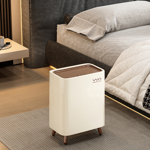 Công Suất Lớn Nhựa Văn Phòng Của Nhãn Hiệu Mở Hiện Đại Chất Thải Thùng Nhà Bếp Phòng Tắm Thùng Rác Có Thể Với Nắp Bằng Gỗ - Product Image 6