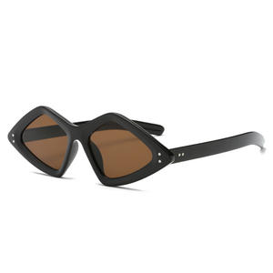 Gafas de Sol Vintage Steampunk de Moda 2021 para Hombre y Mujer, Gafas de Sol con Diamantes, Montura Pequeña, Gafas de Sol Poligonales - Product Image 3