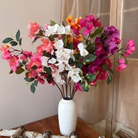 Fleurs artificielles de bougainvillier, décorations végétales en tissu de soie polyester, verdure pour une ambiance florale, arrangements floraux