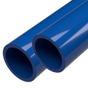 Tuyaux en PVC bleu de haute qualité et durables, empilés sur palettes, différentes tailles, surface lisse, pour applications aquacoles et agricoles - Product Image 1