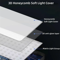 Lampe de photographie à panneau plat LED, lampe de studio photo à intensité réglable avec trépied réglable