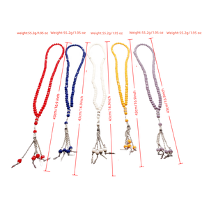 99 Perle di Preghiera Musulmane in Cristallo, Rosario Islamico con Sacchetto in Velluto Rosso, Perle Conteggio Religiose per Ramadan Eid <span class=keywords><strong>Mubarak</strong></span> - Product Image 3