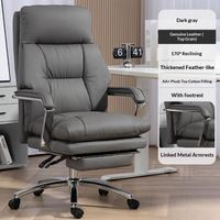 Chaise de bureau confortable en cuir rembourré, chaise de direction ergonomique de luxe, chaises de conférence et d'événements