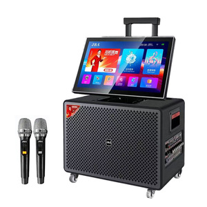 JBA Portable Speaker With Touch Screen 3060W Output Power Rechargeable Battery <b>Wireless</b> <b>Microphone</b> Outdoor Karaoke - Product Image 1