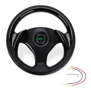 Volant de course PU 320 mm (13 pouces) 3 branches pour modification automobile et jeux - Product Image 2