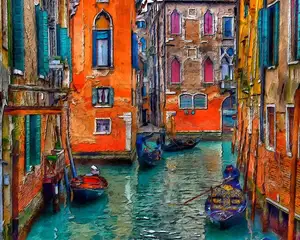 CHENISTORY 992205 Peinture Par Numéros Huile Toile Diy Venise eau ville paysage peinture à l'huile