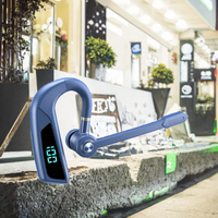Headset Bluetooth Walkie Talkie Nirkabel, Mikrofon PTT, Mikrofon Handsfree, Mikrofon Earclip untuk Android IOS