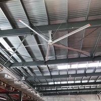 Ventilateur de plafond industriel HVLS 10-13 pieds, 6 pales, moteur PMSM, faible bruit, haute efficacité pour entrepôt et usage commercial