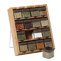 Inspirações prateleira de gaveta dobrável, suporte para banheiro de cozinha com rótulos 4 tamanhos 16 cubo prateleira de bambu