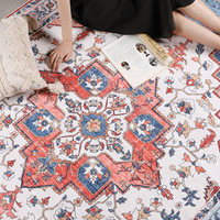 Ethnic-style Moroccan Nordic Persian Rug Vintage American Style Flowers Blended Fabric Nomadic Metropolis Model Living Runner