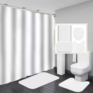 Tirai pancuran air cetak 3d khusus tirai Shower suvenir pedesaan bendera Puerto Rico karpet kamar mandi MatRustic