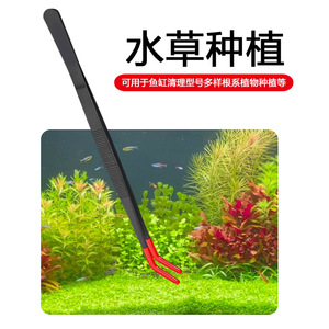 Pinzas de acero inoxidable, funda de alimentación, clips de silicona para acuarios, antideslizantes, para el cuidado de mascotas, rectas y extendidas - Product Image 3