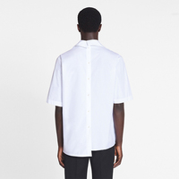 Chemise rayée haute couture pour homme Chemise boutonnée Chemise décontractée imprimée de haute qualité à manches courtes pour homme