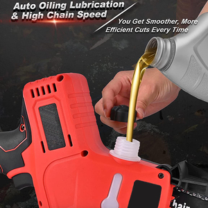 Scie à chaîne électrique sans balais au lithium de haute qualité, 4 pouces, 4,0 Ah, portable, poignée antidérapante, mini scie à chaîne pour bois, petite, à vendre - Product Image 5
