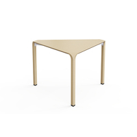 Table de bureau modulaire moderne à pieds triangulaires en fer pour réunions collaboratives, bureau à domicile, école et bar