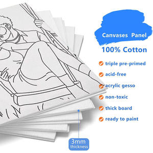 Panwenbo 8X10 인치 페인팅용 사전 그린 캔버스, 성인용 사전 스트레치 캔버스 페인팅 한 모금과 페인트 파티 용품 - Product Image 5