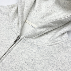 Sweat à capuche à fermeture éclair en coton épais Boxy de luxe Design de créateur Sweat à capuche à double fermeture éclair en éponge française Sweat à capuche zippé surdimensionné - Product Image 4