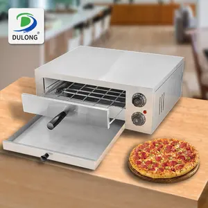 Horno eléctrico de acero inoxidable para hacer pizza, horno eléctrico comercial multifunción para restaurante de pizza de 16 pulgadas