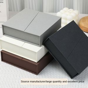 Source Factory Eco-Friendly Double Open Square Rigid Jewelry <b>Gift</b> <b>Box</b> Custom Logo Packaging for <b>Earrings</b> Rings Necklaces - Product Image 3