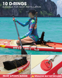 โรงงานดรอปชิปปิ้ง ผลิตและจำหน่ายแพดเดิลบอร์ดแบบเป่าลม ยี่ห้อ Sup Eu Surfboard รุ่น BF09/5 ดีไซน์กว้างพิเศษ ขนาด 34 นิ้ว - Product Image 2