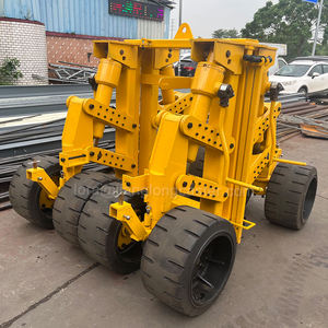 Behälter rollen können ohne Gabelstapler installiert werden. Gummi räder für Sandy Oberflächen. Hydraulische Jack Container Rollen - Product Image 4