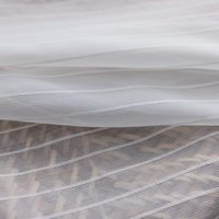 Rideaux en tulle blanc moderne transparent de qualité supérieure, tissu en polyester rayé transparent de qualité supérieure pour la décoration de la porte de salon, occultant