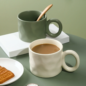 Wholesale Customizable Color Nordic Porcelain Ceramic Coffee Mug Reusable Food Safe Dishwasher Microwave Safe Business Gifts - Product Image 1