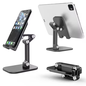 Support de bureau portable réglable en hauteur, pliable, avec stabilisateur, support flexible pour téléphone portable et iPad, pour utilisation sur lit ou bureau - Product Image 1