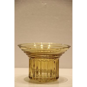 European-style Vertical Pattern <b>Glass</b> Vase with a Large Belly - Product Image 4
