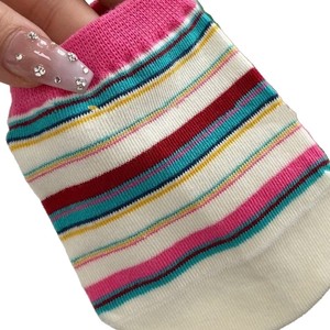 Calcetines de Tobillo a Rayas Coloridas para Mujer, Absorbentes de Sudor, Antideslizantes, con Patrón de Arcoíris, Talla Juvenil, Calcetines Invisibles - Product Image 3