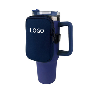 Sac de rangement de poignet portable réglable personnalisé pour les accessoires de gobelet de gymnastique sportive pochette de bouteille d'eau en néoprène pour gobelet de 40oz/30oz - Product Image 1