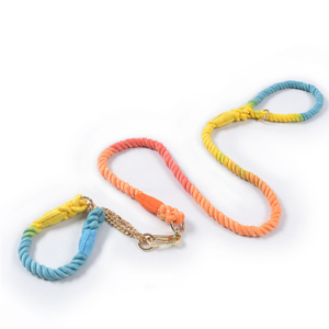 Conjunto de Collar y correa de algodón para mascotas, Correa colorida y a la moda para perros travieso - Product Image 4