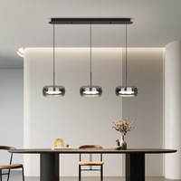 Lustre de salle à manger en verre postmoderne nordique, simple et minimaliste, lustre de chevet de chambre à coucher, design de créateur