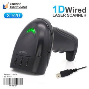 Xincode Giá Rẻ Cầm Tay Laser Scan Bar Code <span class=keywords><strong>Reader</strong></span> Máy Quét Siêu Thị Giá USB 1D Laser Có Dây Mã Vạch Không Dây Scanner Gun - Product Image 2