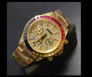Moissanite Watch Mechanical Luxury Watch Rainbow Accept OEM ODM Service Hip Hop <b>Automatic</b> Watch for Men - Product Image 6