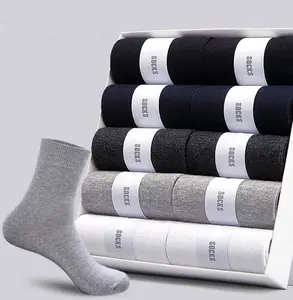 Unisex Custom Logo Socken Baumwolle Mode 5 Paar Business Men Boxed Socken & Strumpfwaren